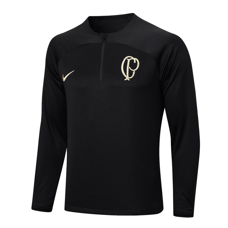 Agasalho de Viagem Corinthians Preto 23/24 Masculino - Camisa de frio Corinthians