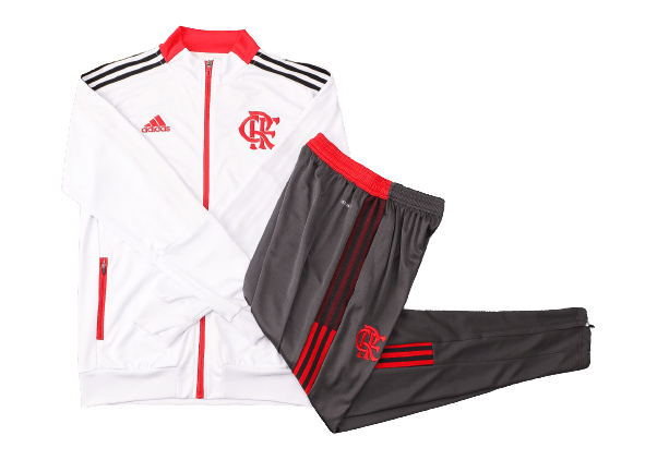 Agasalho de Viagem Flamengo  21/22 Masculino - Branco,Preto e Vermelho