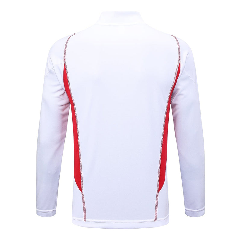 Agasalho de Viagem Flamengo Branco  23/24 Masculino - Camisa de frio Flamengo