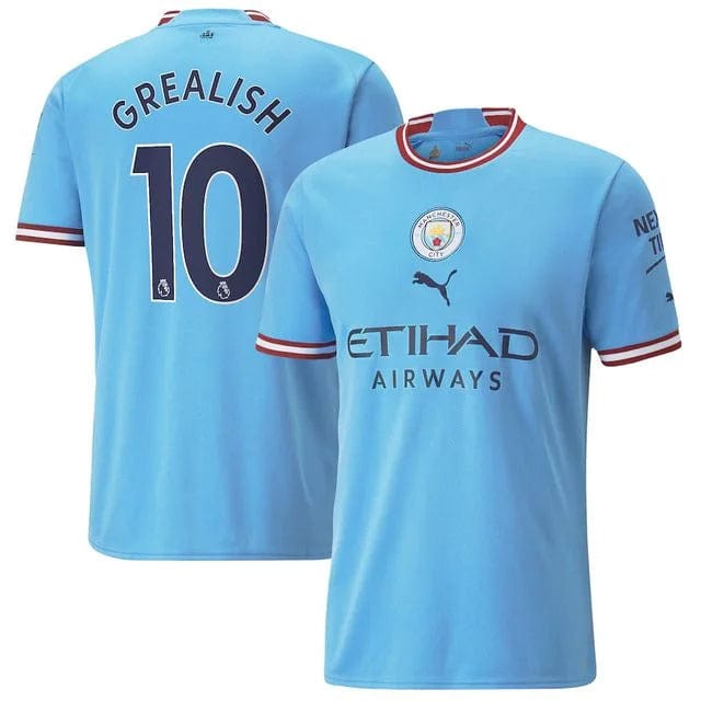 Camisa Manchester City I 22/23 - Puma Torcedor Masculina Personalizada GREALISH N° 10