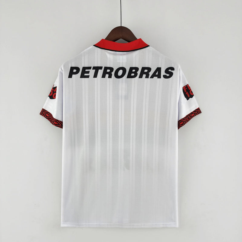 Camisa Flamengo Retro 1995 - Umbro Torcedor Masculina - Branco, Preto e Vermelho