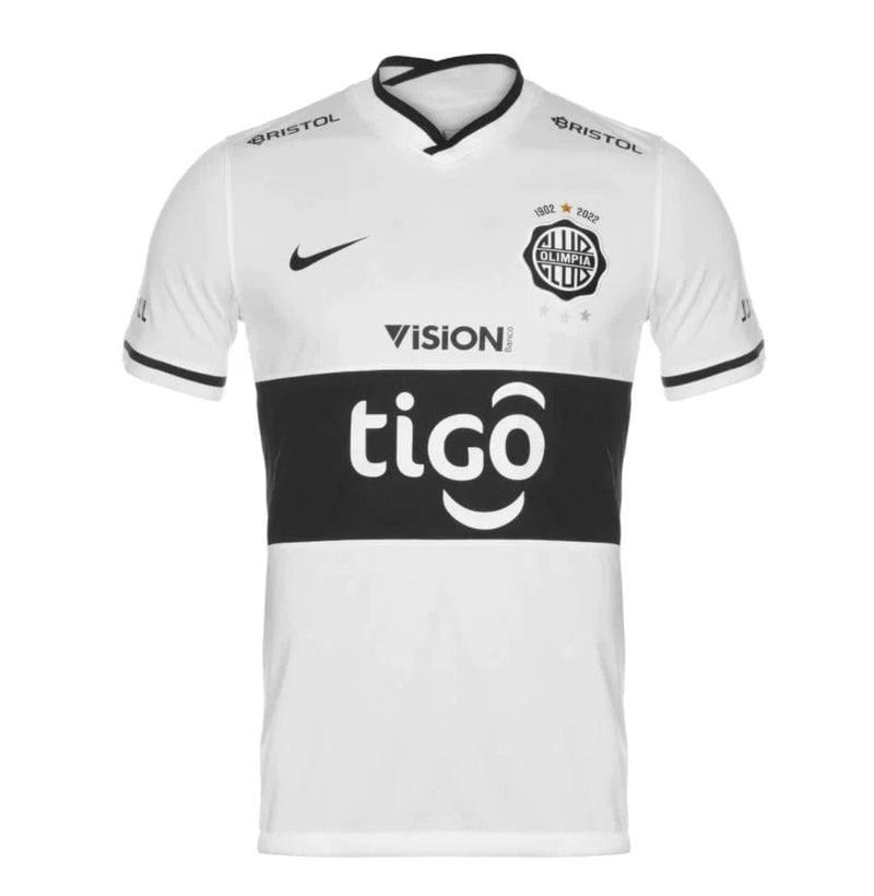 Camisa Olímpia I 22/23 - Nike Torcedor Masculina - Branca e Preta