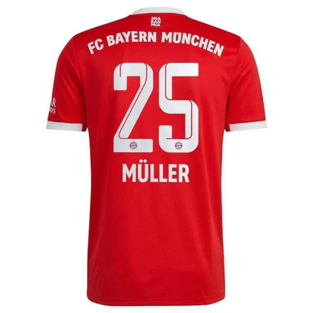 Camisa Bayern München I 22/23 -Adidas Torcedor Masculina Personalizada MULLER N° 25