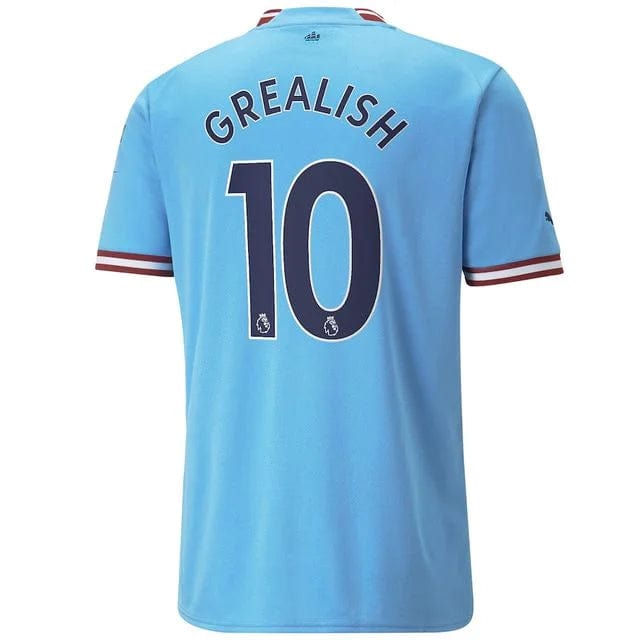 Camisa Manchester City I 22/23 - Puma Torcedor Masculina Personalizada GREALISH N° 10