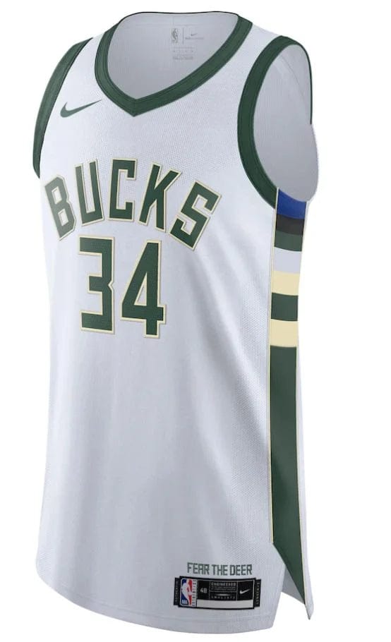 Regata Milwaukee Bucks Giannis Antetokounmpo 20/21 Nº34 - Torcedor Masculina - Branco e Verde - Frete Gratis