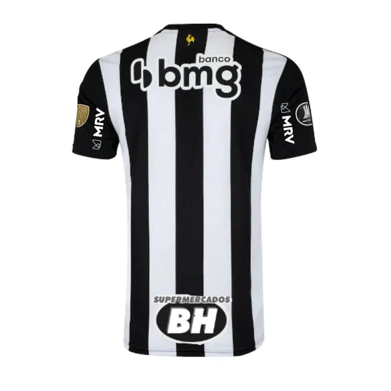 Camisa Atlético Mineiro I 22/23 Libertadores 2022 Com Todos Patchs - Adidas Torcedor Masculino - Preto e Branco