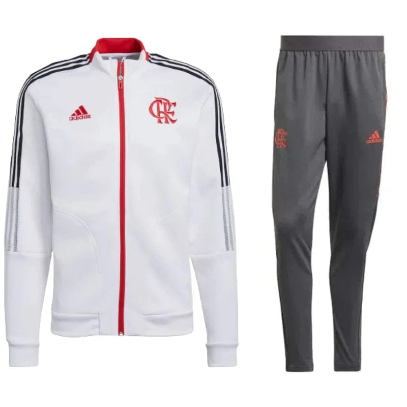 Agasalho de Viagem Flamengo 21/22 - Masculino - Branco e Vermelho