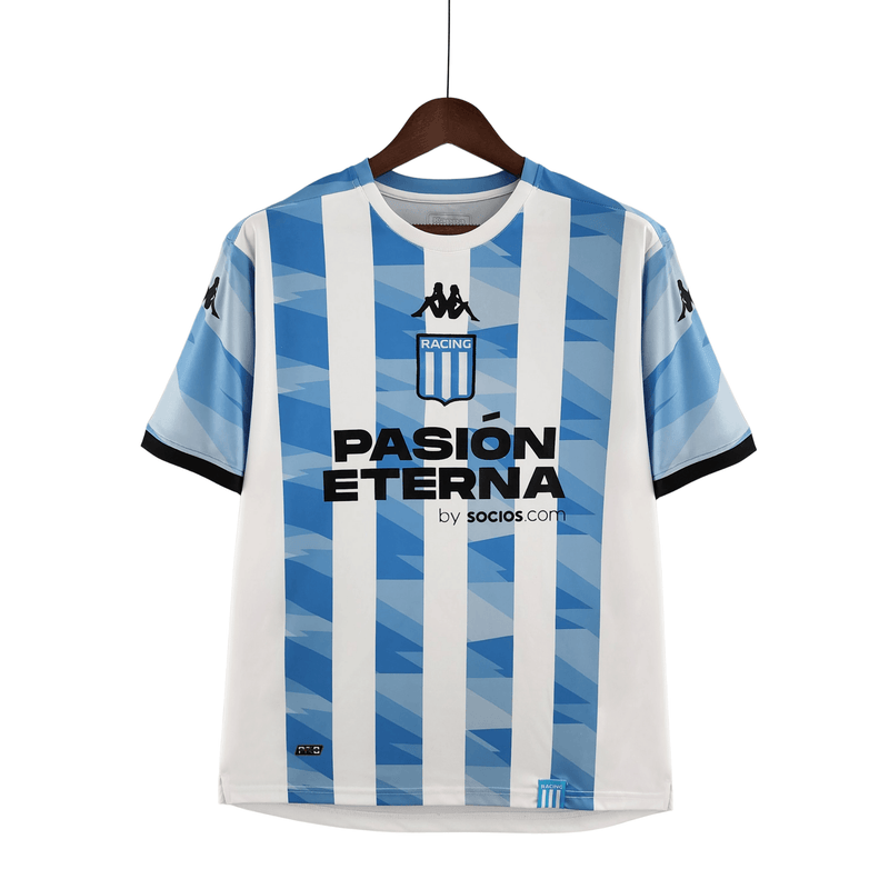 Camisa Racing 22/23 - Kappa Torcedor Masculina - Branca e Azul