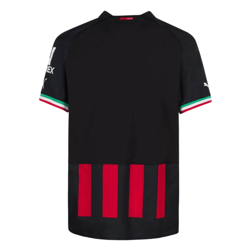 Camisa Milan I 22/23 - Puma Torcedor Masculina - Preto e Vermelho