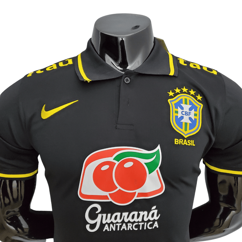 Camisa Brasil Polo Preta - Nike