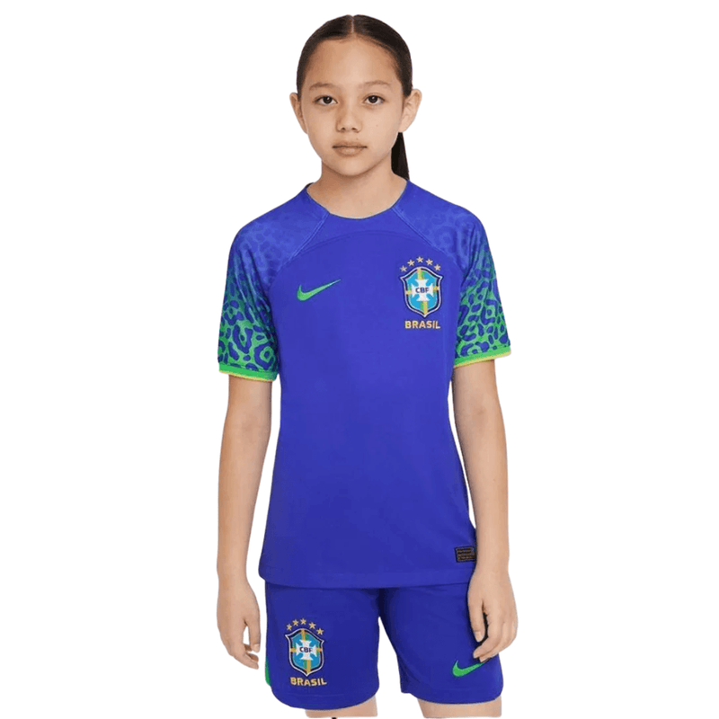 Kit Infantil Brasil Copa do Mundo 2022 - Nike Azul