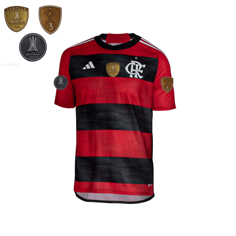 Camisa Flamengo Home 23/24 - Adidas Torcedor Masculina - Patch Campeon Libertadores 2023 (Sem patrocinios)