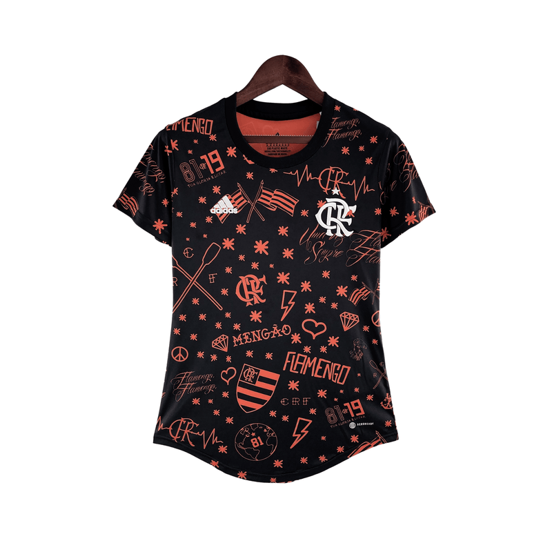 Camisa Flamengo Pré Jogo 22/23 - Adidas Torcedor Feminina