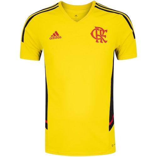 Camisa Flamengo Treino 22/23 Torcedor Adidas Masculina - Amarelo