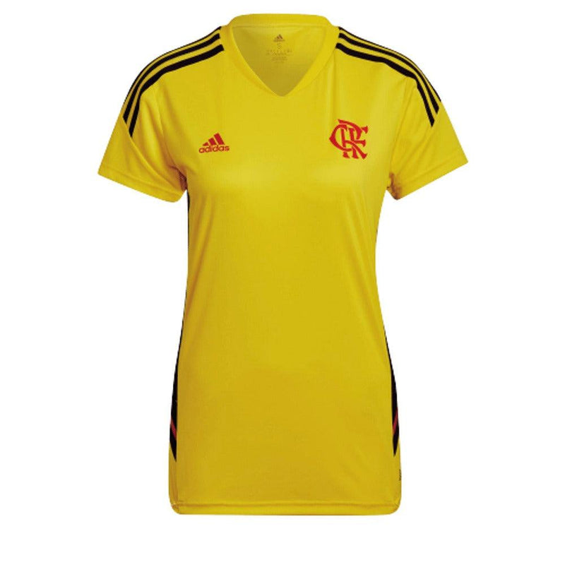 Camisa Flamengo Treino 22/23 - Adidas Torcedor Feminina - Amarelo