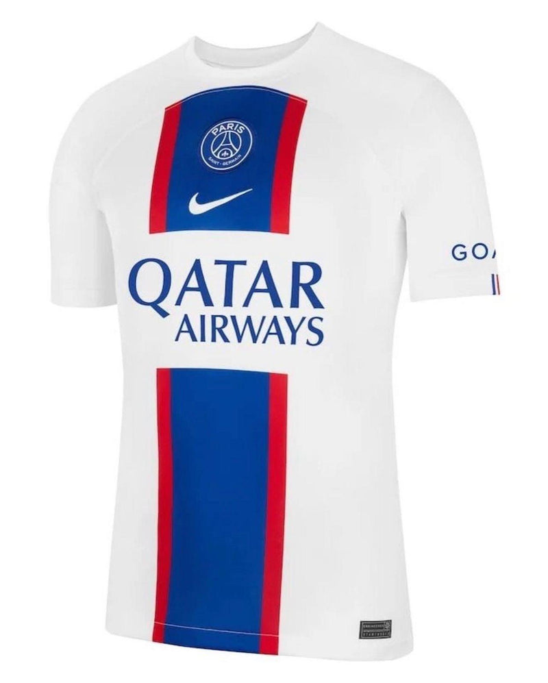 Camisa PSG III 22/23 - Nike Torcedor Masculina - Branca Azul e vermelho