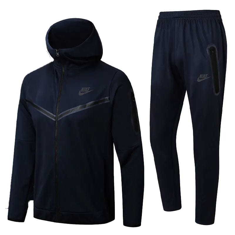 Conjunto Nike Tech Fleece Cinza - Azul Escuro