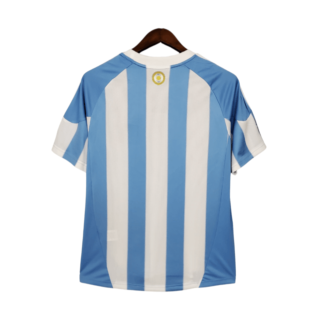 Camisa Argentina Retrô 2010 Torcedor Adidas Masculina - Branca e Azul