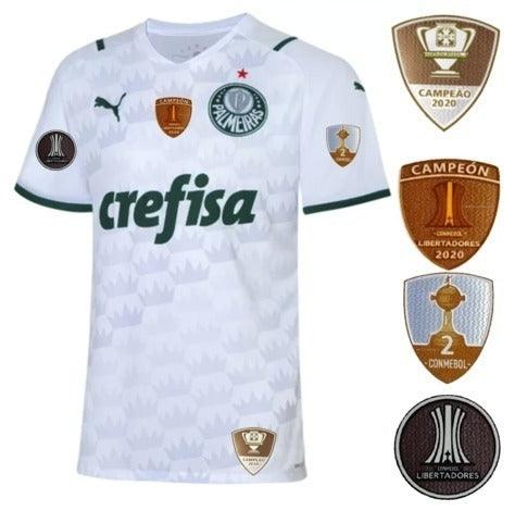 Camisa Palmeiras II 21/22 Com todos Patchs - Puma Torcedor Masculina - Branca