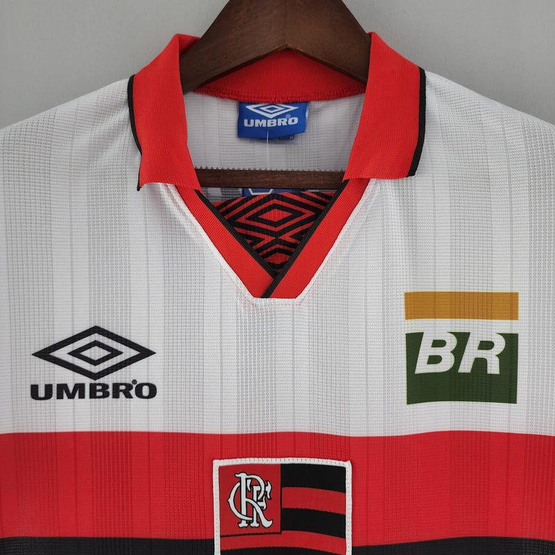 Camisa Flamengo Retro 1995 - Umbro Torcedor Masculina - Branco, Preto e Vermelho