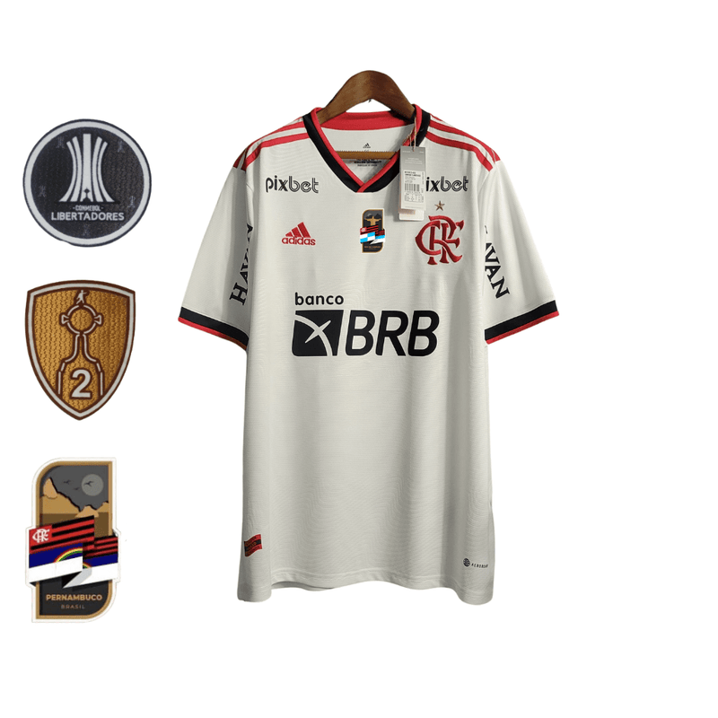 Camisa Flamengo II 22/23 Todos Patchs Estado, Libertadores - Adidas Torcedor Masculina