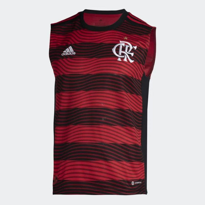 Camisa Flamengo Regata I 22/23 - Adidas Torcedor Masculina - Vermelho e Preto