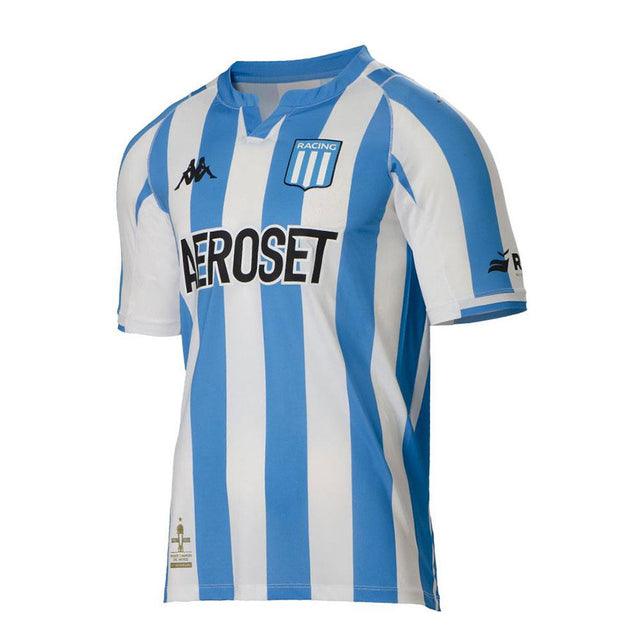 Camisa Racing Argentina I 2022- Kappa Torcedor Masculina - Azul e Branco